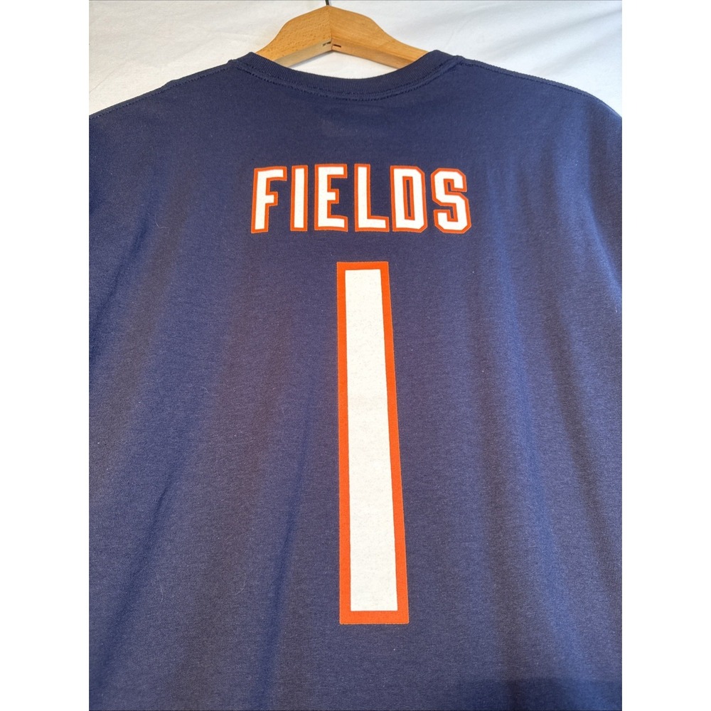 NWT NFL Team Apparel Chicago Bears Justin Fields Men T-Shirt, Size Medium , Blue